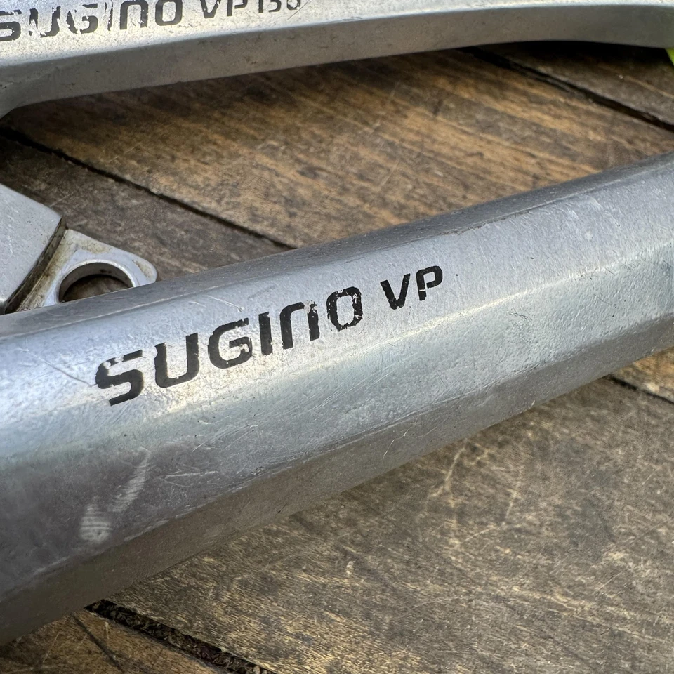 Vintage Sugino VP130 GP 130mm BCD 170mm Square Taper TRIPLE Crankset Japan Bike - Image 2 of 4