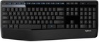 Logitech Full Size Wireless Keyboard Palm Rest K345 Black Lightweight Portable
