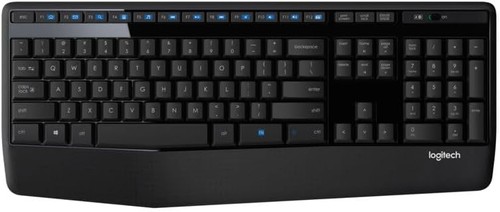 Logitech Full Size Wireless Keyboard Palm Rest K345 Black Lightweight Portable - Picture 1 of 5