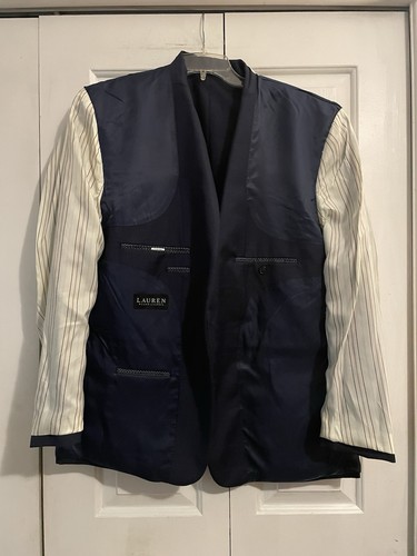 Lauren Ralph Lauren Black Label Sports Blazer Mens 46R Jacket 2 Button Blue - Picture 7 of 14