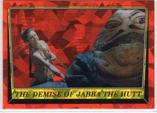 Star Wars Chrome Sapphire RotJ Base Card #46 The Demise of Jabba the Hutt