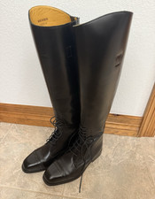 TuffRider Tall Riding Boots Leather Black US Size 7 Equestrian Model 3006R