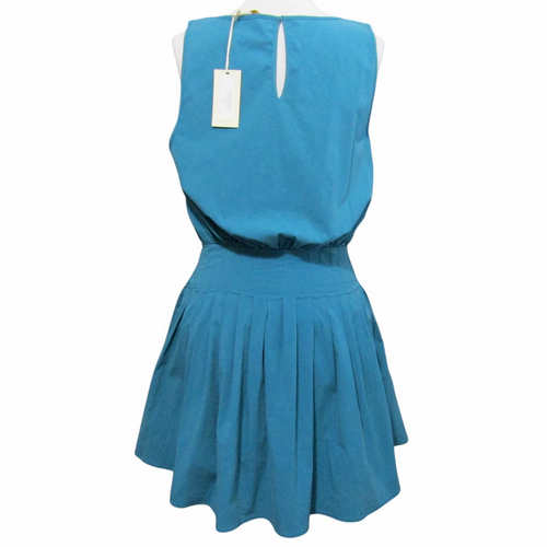 Ramy Brook Blaues Adena Minikleid Damen Größe S Baumwolle Popeline Muster Neu MÄNGEL - Bild 8 von 14