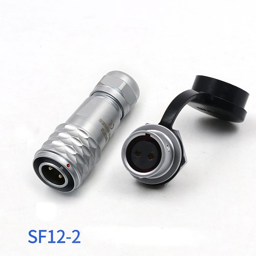 SF12 2Pin Panel Mount Waterproof Aviation Cable Connector Plug Socket - Picture 6 of 26