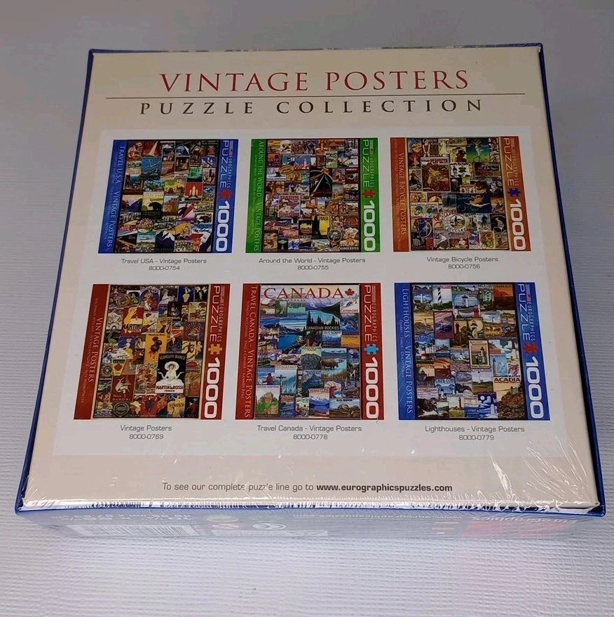 Lighthouses Vintage Posters 1000pc EuroGraphics Jigsaw Puzzle 19.25"×26.62"New - Image 4 of 4