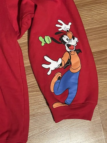 Disney Mickey & Friends Red Long Sleeve Crewneck Sweatshirt Size Youth XL - Picture 3 of 9