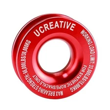  Winch Snatch Recovery Ring 66,000 lbs for Soft Shackle and Synthetic Rope Red