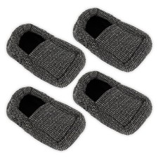 Vive Walker Ski Glide Covers 4 Pack - Handicapped Accesories for Gray