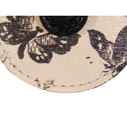 NEW $210 GUCCI Black White HERBARIUM Butterfly Floral Print Pet AIRTAG CASE NIB - Picture 7 of 13