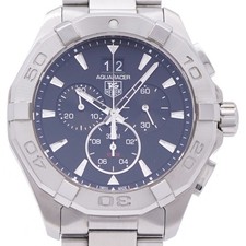 TAG HEUER CAY1110-0 Aquaracer 44mm Quartz Black Dial Stainless Steel Excellent