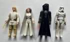Star Wars 1977 Kenner Action Figures HK Darth Vader, Luke, Leia & Stormtrooper