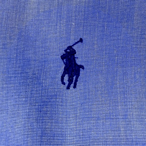 Ralph Lauren Classic Blue Button Down Cotton Stretch Shirt Size M ~ Excellent - Picture 3 of 8