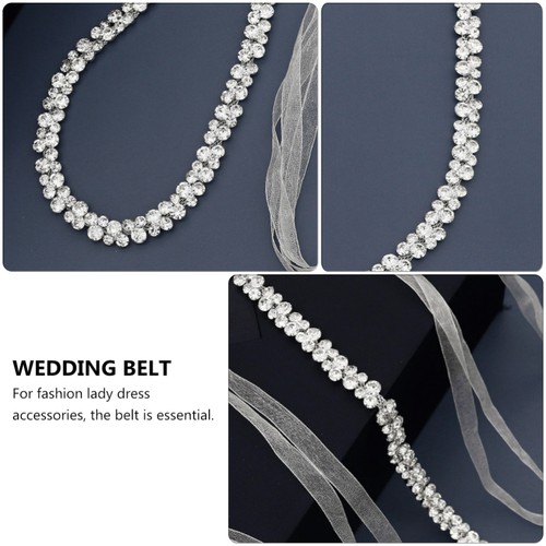 1pz Cintura con Strass Cintura in Vita con Strass Accessorio per Abito da Sposa () - Foto 8 di 12