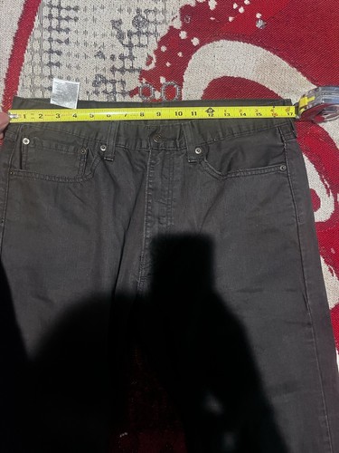 Men’s Size 34x30 505 Levi White Tab Black Denim Jeans Straight Leg Regular Fit - Picture 4 of 9