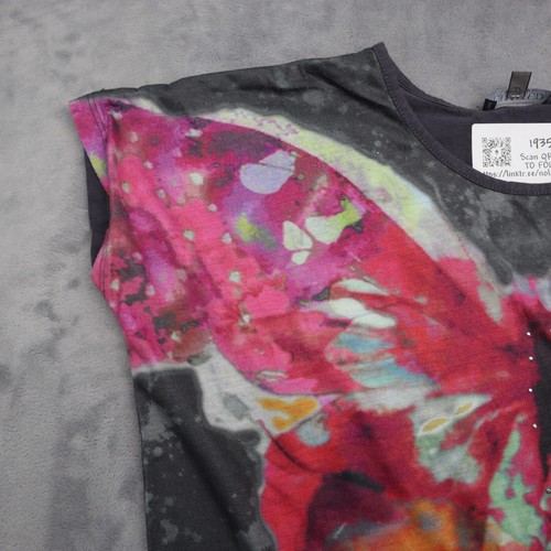 MS Shirt Girls Multicolor Short Sleeve Round Neck Graphic Print Casual Tee - Picture 9 of 17