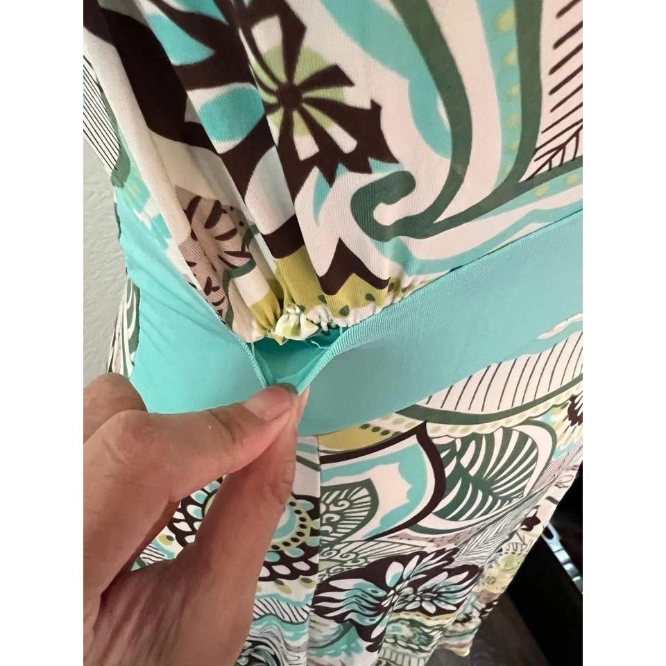 Baby Phat Halter Dress Womens Small Multi-Color Floral Backless Tie Back Y2K - Image 4 of 4