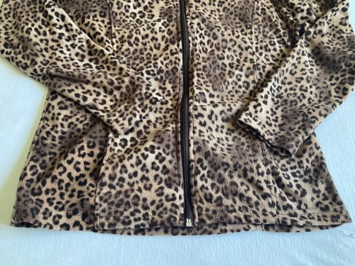 French Laundry Damen Fleecepullover Full Zip Gepardenmuster Größe M - Bild 4 von 8