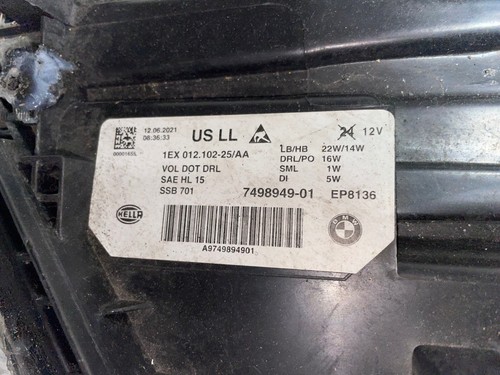 2016 2017 2018 BMW 3 SERIES 330I HEADLIGHT LH LEFT LED OEM W/O ADAPTIVE - Foto 6 di 7