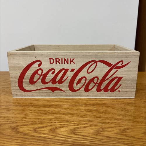 Wooden Coca-Cola Coke Soda Pop Trinket Box 9”x6”x3.5”