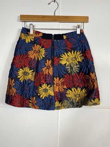 Alice + Olivia "Loran" Floral Jacquard Minirock 2015 RTW Collection Gr. 2 - Bild 3 von 7