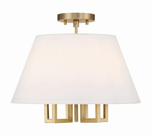 Vibrant Gold  Semi Flush Mount from the Westwood Collection - Picture 1 of 6