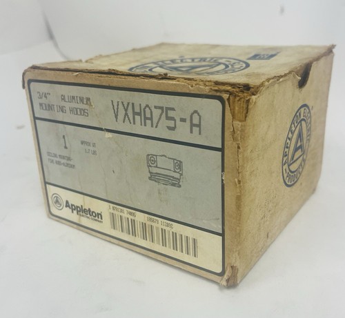 EMERSON APPLETON NO. VXHA75A MOUNTING HOOD 5-HUB 3/4" 120V 70W 4-PLUG !NEW! - Picture 4 of 16