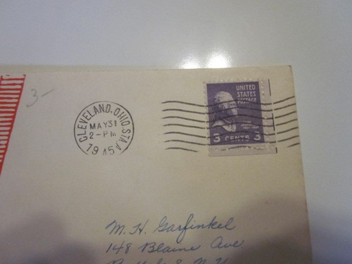 WWI1 US 1945 CLEVELAND OHIO PATRIOTIC RARE MARY KRAKORA V FOR VICTORY CACHET - Picture 2 of 4