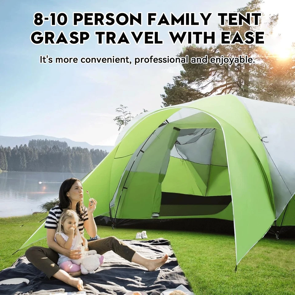 Coleman 8 Personas Lago Tenaya Paso Rápido Cabina Camping Tienda Armario, Luz Foto 4 de 4