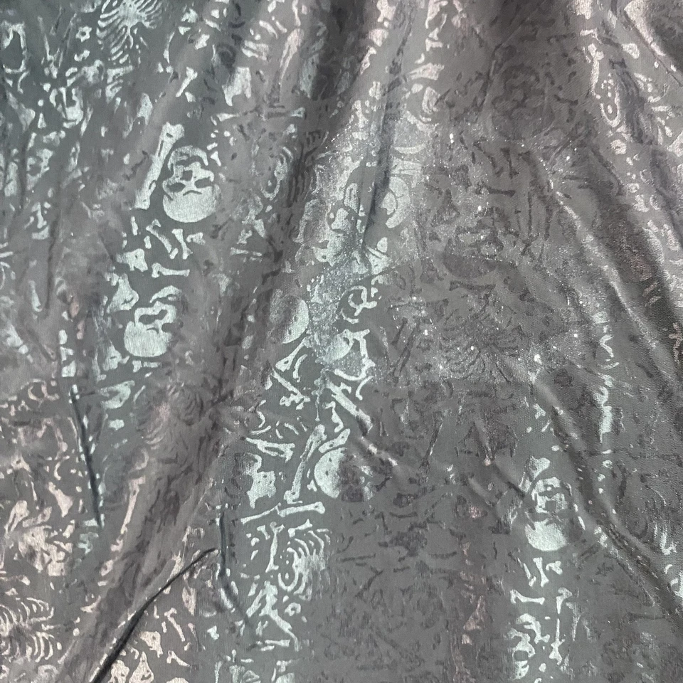 Stussy Jacket Mens XL Black Hooded Windbreaker Skeleton Print Rain Jacket - Image 4 of 4