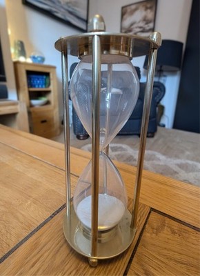Vintage Sanduhr Sanduhr Sanduhr massiv Messing 5 Minuten - Schreibtisch / Deko