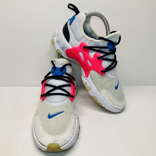 Nike React Presto Running Shoes White Blue Pink BQ4002-101 Women Size 5Y - Picture 3 of 13