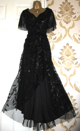 Ever Pretty Sequins Long Maxi Prom Ball Quiz Gown Evening Party Dress Size 18 - Picture 10 of 13