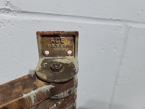 Vintage Ace Dryer Wood Wall Mounted Folding Clothes Dryer Towel Rack Eight Arms - Picture 3 of 5
