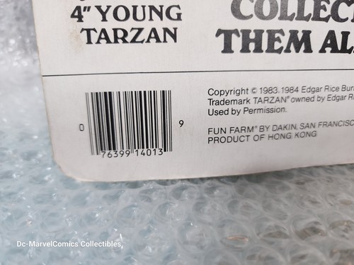 Vintage 1984 Dakin 7" Tarzan King of The Apes sealed Action Figure w/accessories - Picture 9 of 9