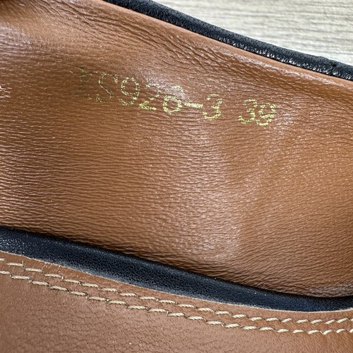 Tory Burch decolte in pelle nera multi logo tacco a blocco donna misura 39 8,5 oro - Foto 12 di 13