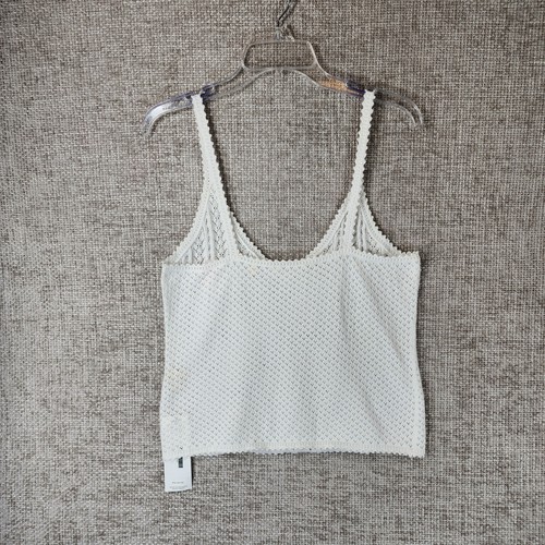 Doen Addie Cottonlace Tank Womens Large Pale Lilly Organic Crochet Cami Luxury - Picture 11 of 17