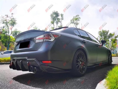 Glossy Black/Forged/Carbon Fiber Rear Bumper Diffuser Lip For Lexus GS F 16-20 - Picture 9 of 30