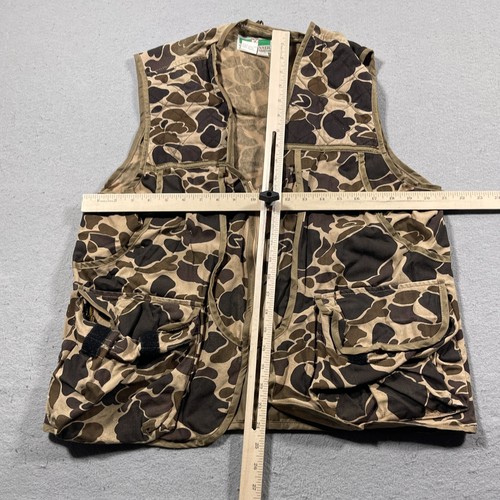 Vintage Game Winner Vest Adult M Beige Camouflage Frogskin Camo Shooter Hunters* - Picture 3 of 9