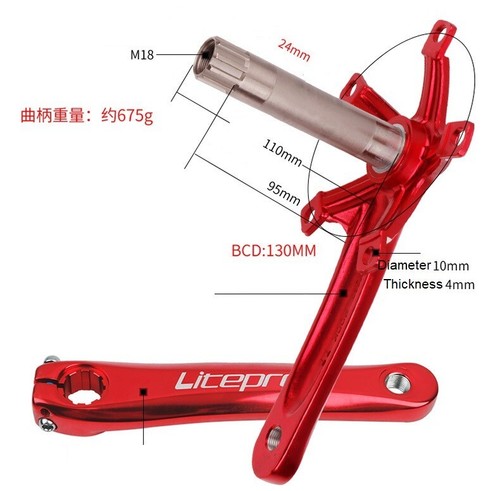 MTB Bike Crankset Crank Arm 170mm w BB Hollow Integrally BCD 130 Chainring Parts - Picture 6 of 16