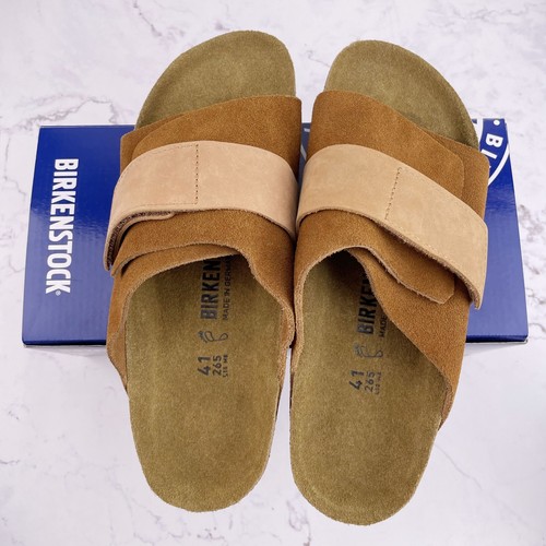 Birkenstock Kyoto Mink Suede Leather Unisex Wide Sandals EU 36-40 - Picture 2 of 8