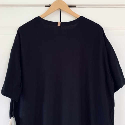 T-Shirt Lunya Pima Baumwolle schwarz Tasche entspanntes T-Shirt PJS Top neu mit Etikett Größe Medium - Bild 4 von 8
