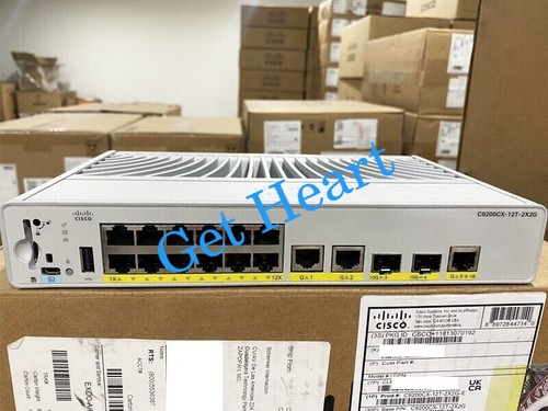 C9200CX-12P-2X2G-E Cisco C9200CX 12port 1G, 2x10G, 2x1G, PoE+,Network Essential# - Picture 1 of 11