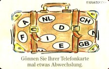 Phonecard Germany Reisekoffer 1 5508 Arrow Magenta