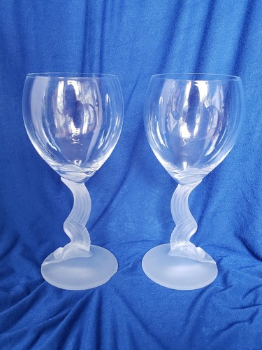 Set of 2 Angel Stemware Hand Blown Lenox Lead Crystal Wine Glasses Clear Pair - 第 1/6 張圖片