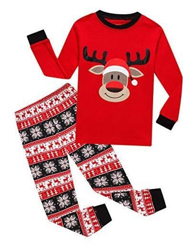 Pajamas for Boys Pjs Kids Long sleeve Pijamas 3 Christmas/Reindeer/A3