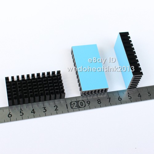 10 pièces 50 x 25 x 10 mm anodise dissipateur thermique aluminium noir avec tampon pour LM2596/LM2577/LM2587 - Photo 2/5