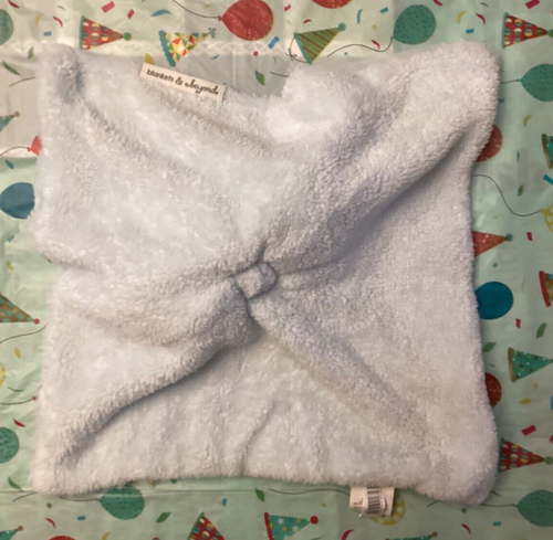 Blankets & Beyond Baby Security Blanket Lovey Puppy Dog Blue White Plush - Picture 3 of 5