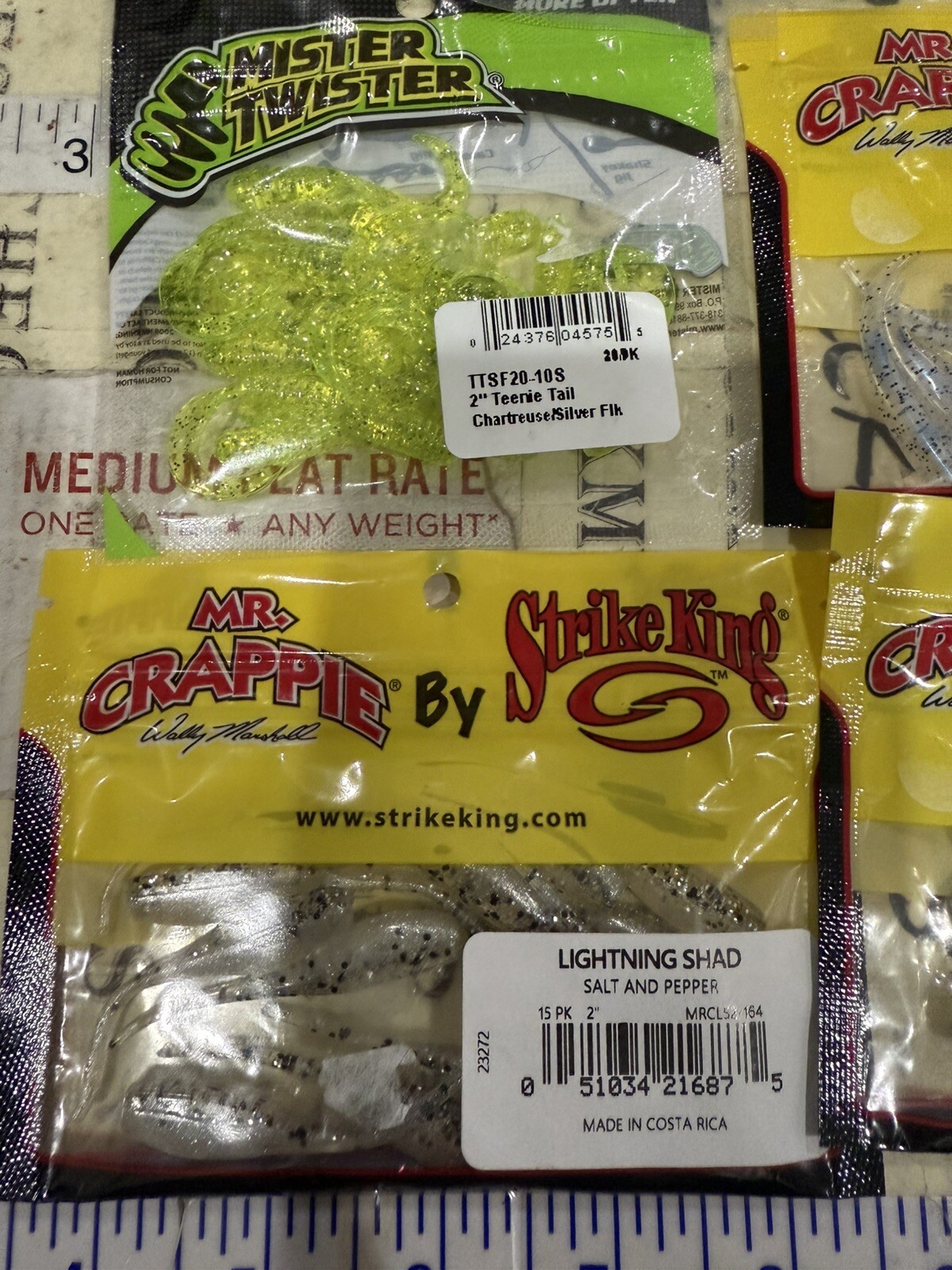 10X Mix Lot Strike King Panfish Mr Crappie Curly Tail Grub Fishing Lures - Image 7