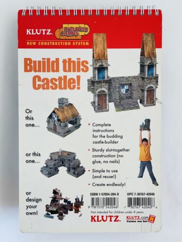 Castle Building Cards Construction Set with Knight Figure Klutz 150 Pcs Toy NEW - Picture 2 of 2