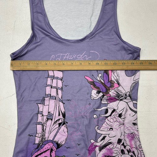 Purple Graphic Print Sleeveless Night Gown Girls Size Medium NEW - Picture 6 of 6